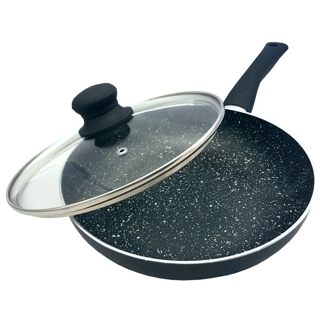 Patelnia z pokrywką Ø26cm, aluminium, czarny marmurek Kinghoff