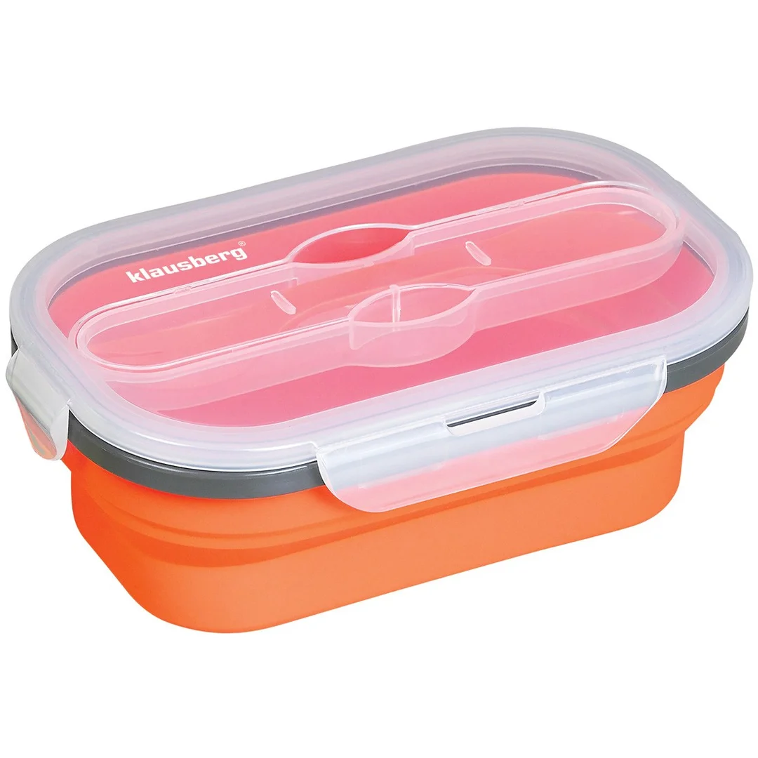 Pojemnik, lunchbox, silikon, różne kolory 800ml Klausberg