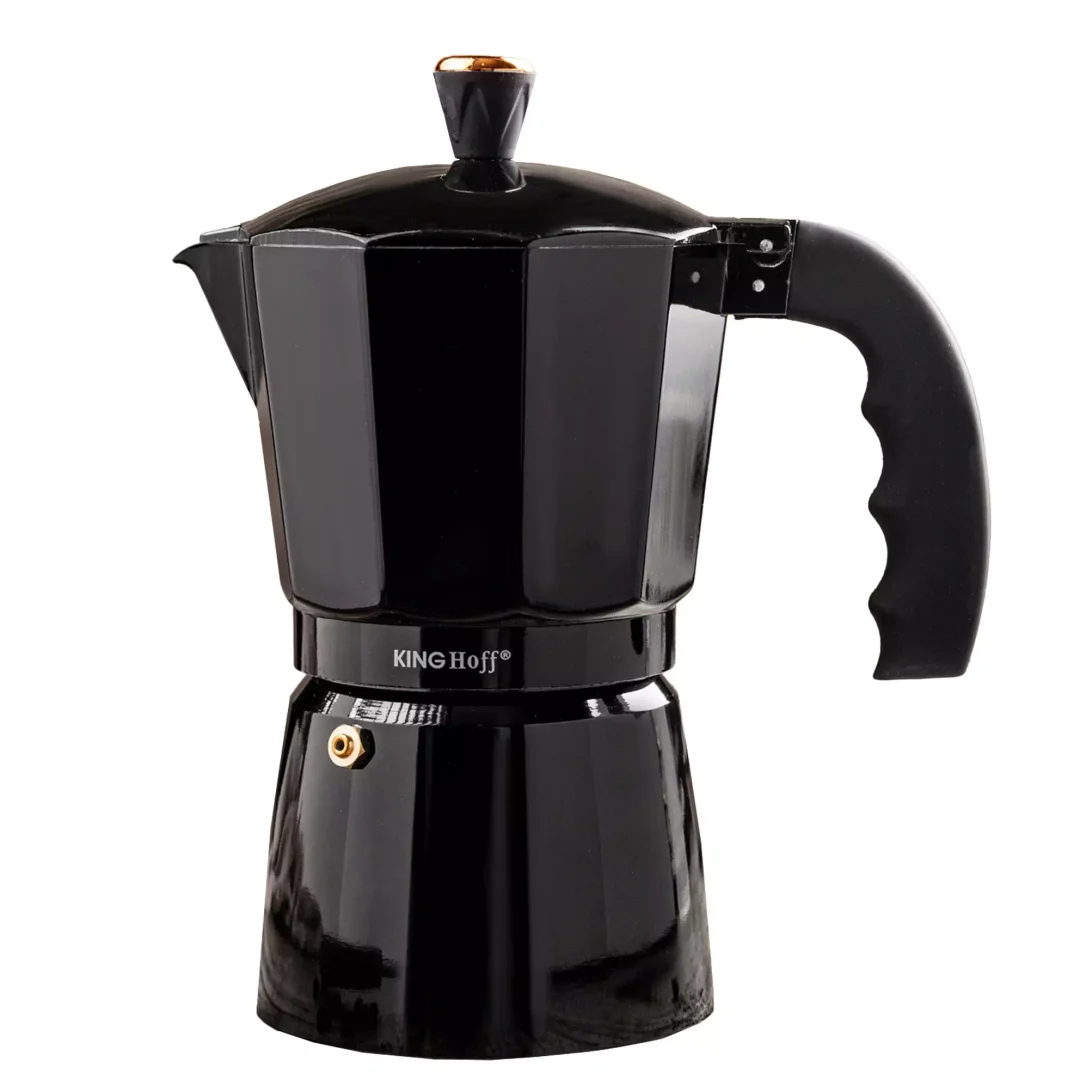 Zaparzacz do kawy espresso, aluminium, 9 filiżanek , czarny/rose gold, KINGHoff, KH-1884
