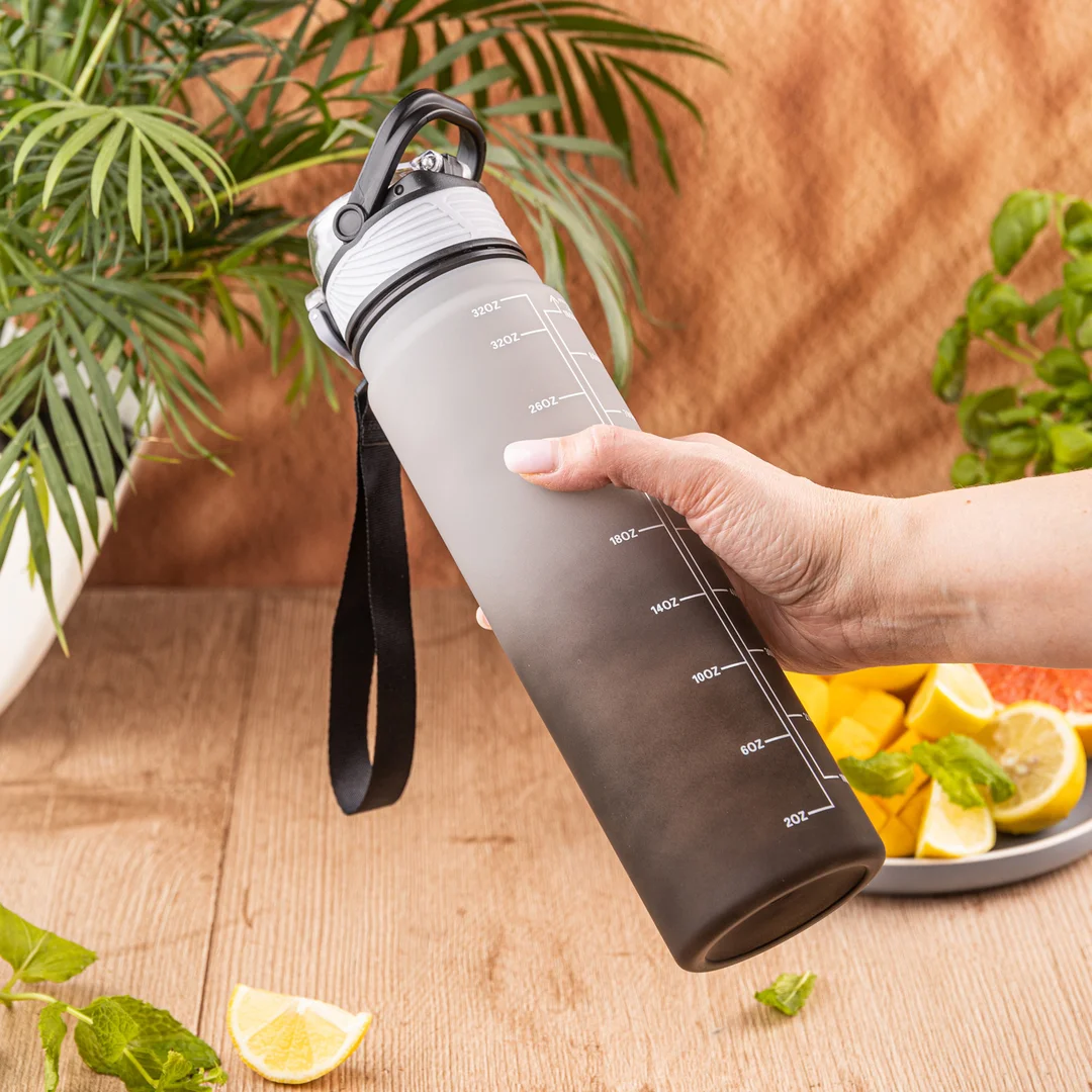 Butelka na wodę 1L, z blokadą, BPA-free, szczelna, KINGHoff KH-2008 — zdjęcie 14