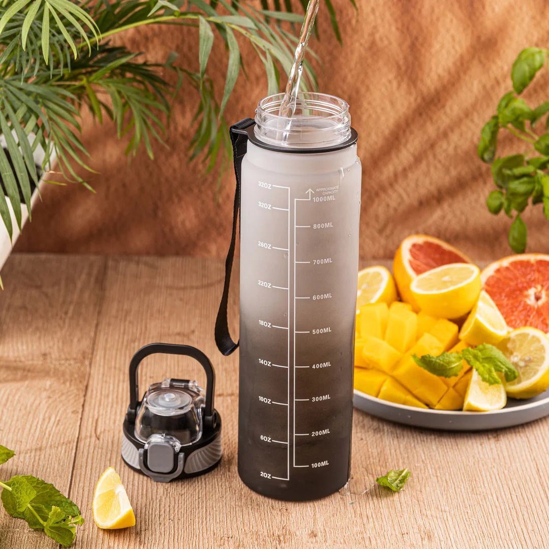 Butelka na wodę 1L, z blokadą, BPA-free, szczelna, KINGHoff KH-2008 — zdjęcie 15