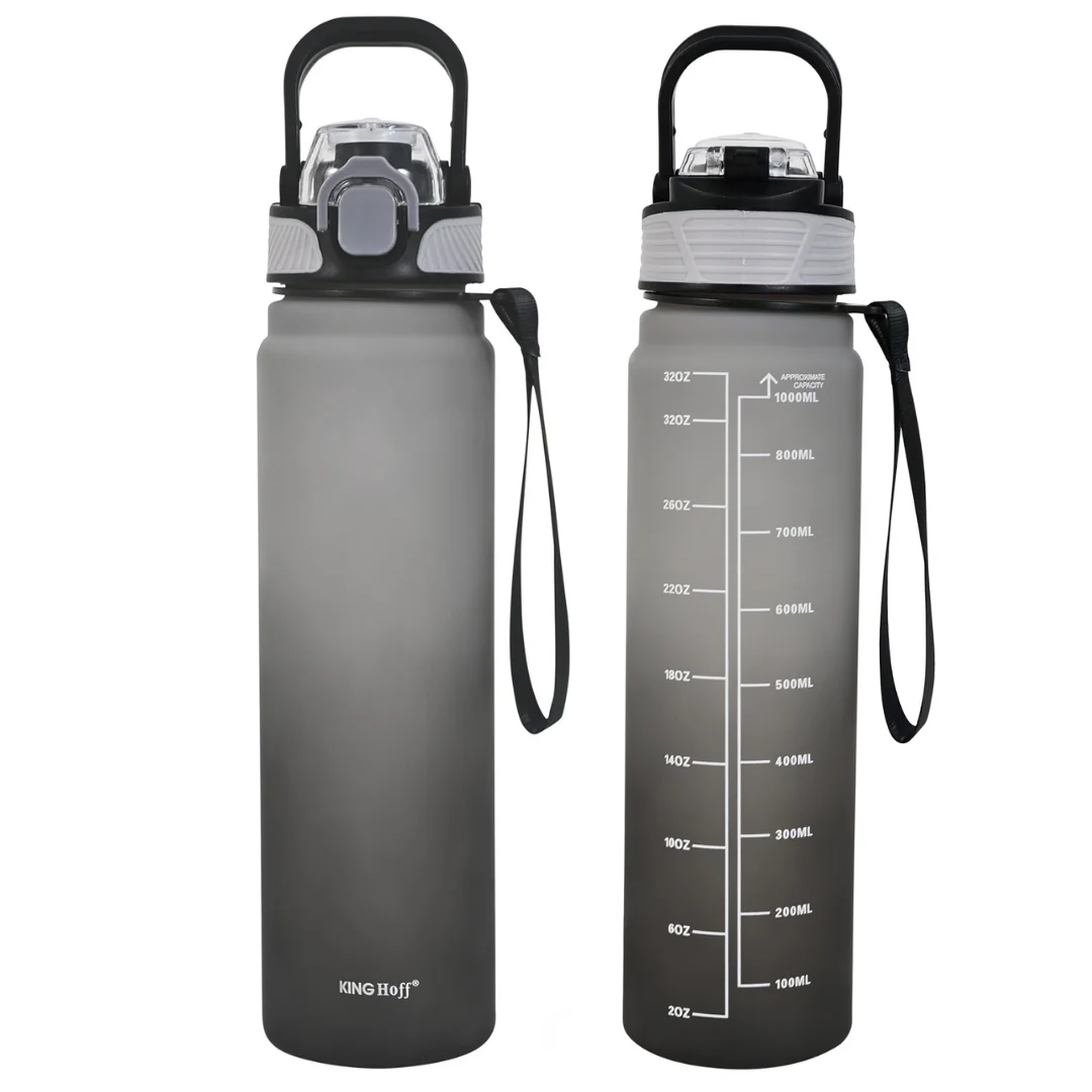 Butelka na wodę 1L, z blokadą, BPA-free, szczelna, KINGHoff KH-2008 — zdjęcie 16