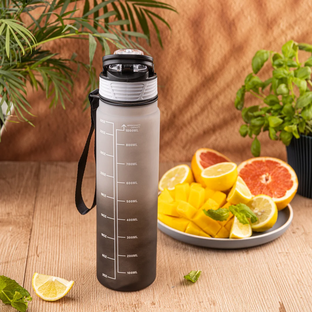 Butelka na wodę 1L, z blokadą, BPA-free, szczelna, KINGHoff KH-2008 — zdjęcie 8