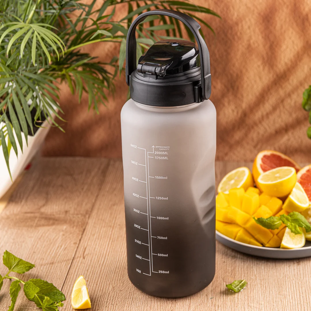 Butelka na wodę 2L, ze słomką, BPA-free, szczelna, KINGHoff KH-2009 — zdjęcie 13