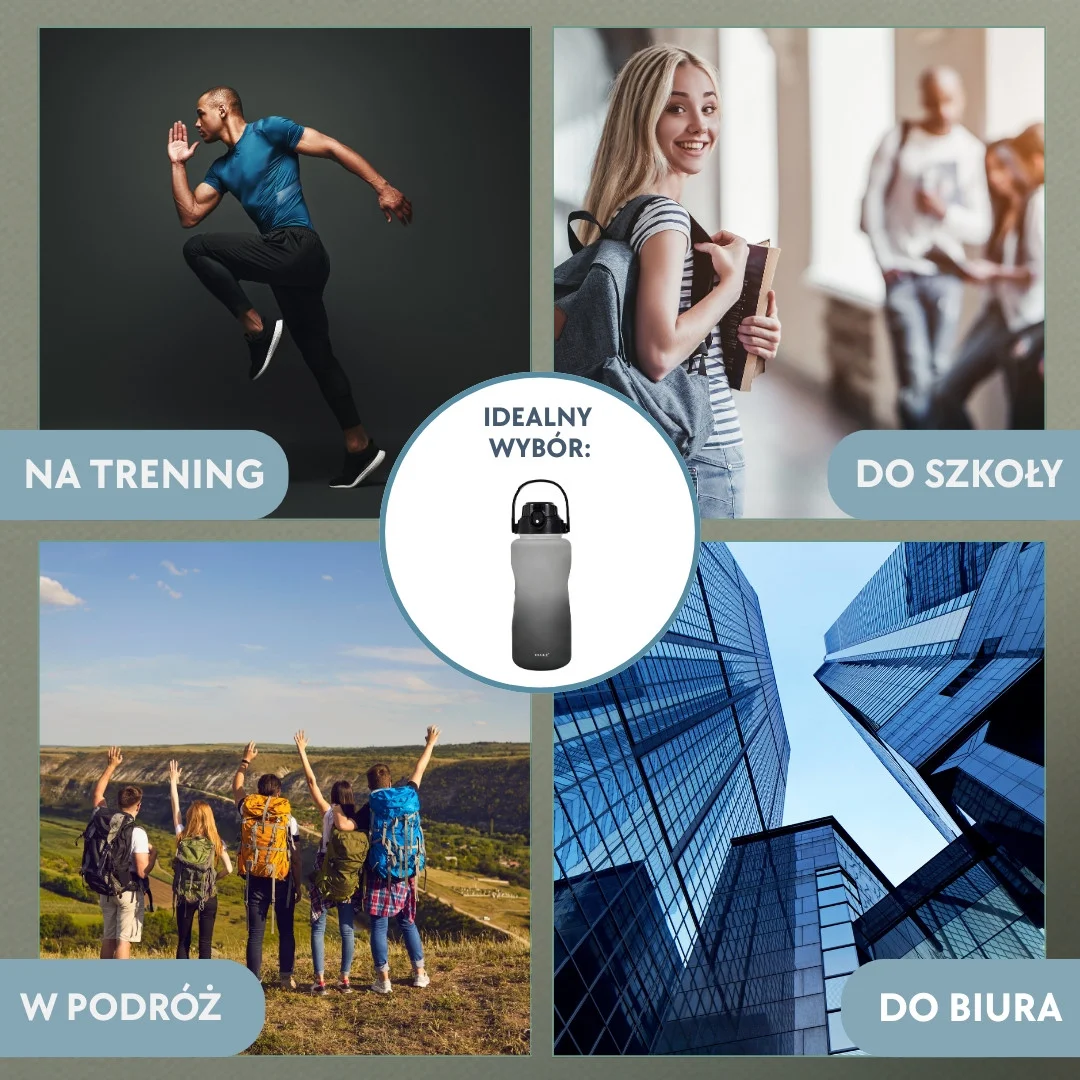 Butelka na wodę 2L, ze słomką, BPA-free, szczelna, KINGHoff KH-2009 — zdjęcie 7