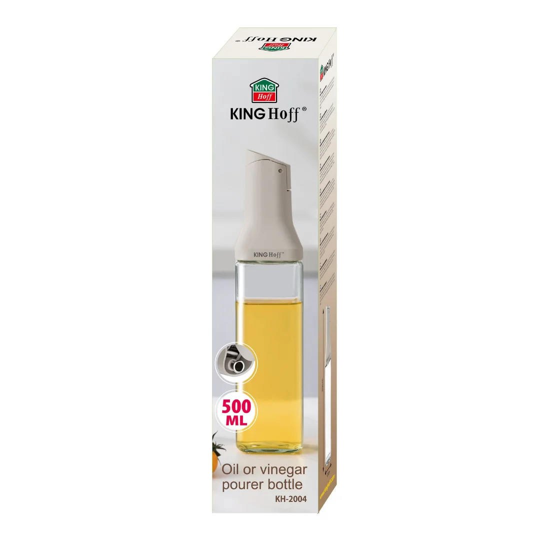 Butelka z nalewakiem 500 ml do oleju i octu, szkło, KINGHOFF, KH-2004 — zdjęcie 6