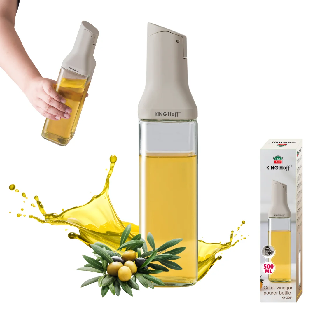 Butelka z nalewakiem 500 ml do oleju i octu, szkło, KINGHOFF, KH-2004 — zdjęcie 7