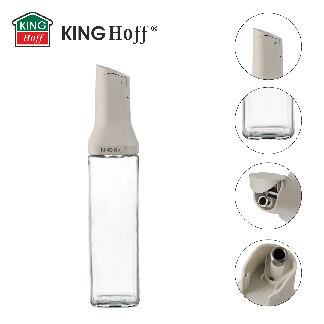 Butelka z nalewakiem 500 ml do oleju i octu, szkło, KINGHOFF, KH-2004 — zdjęcie 8