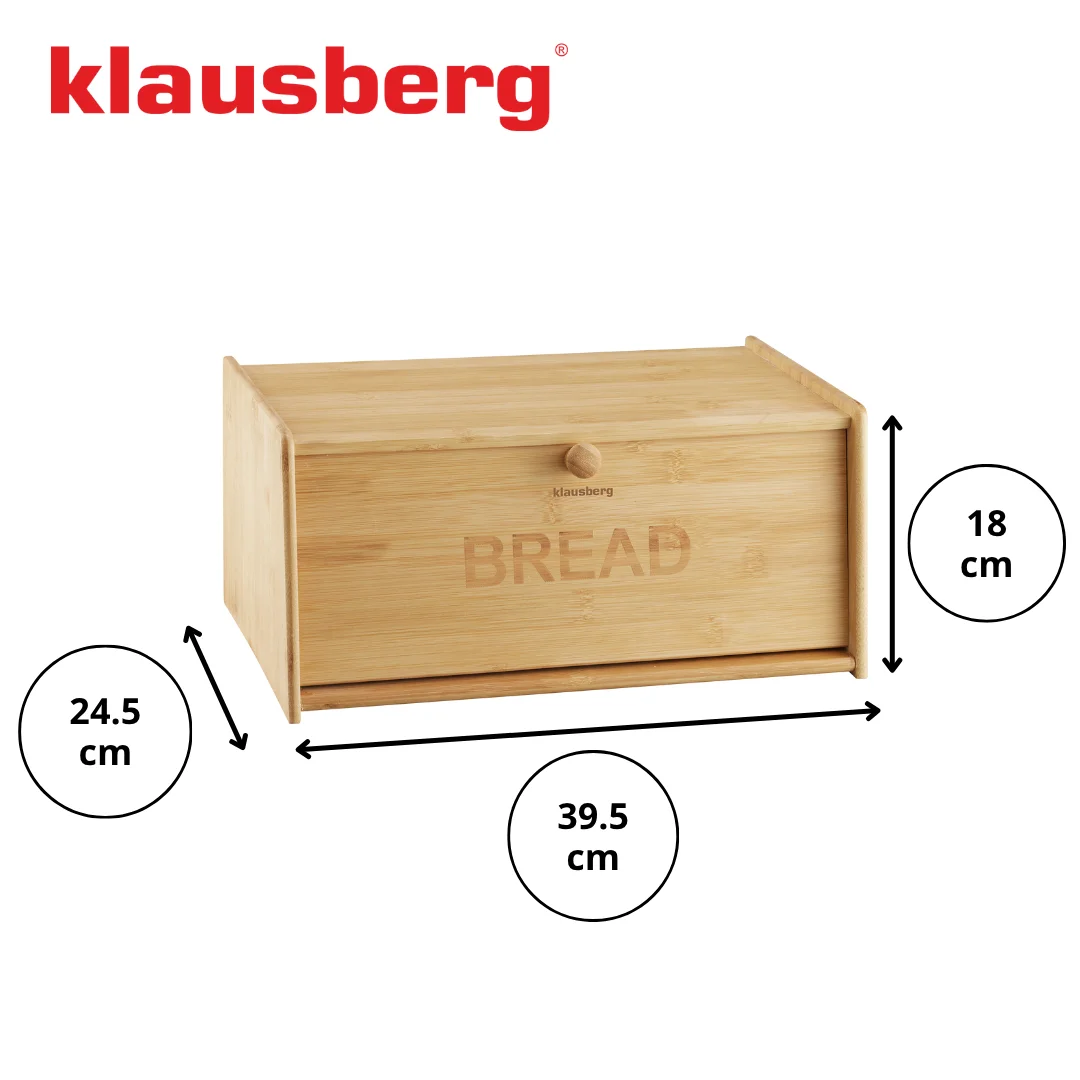 Chlebak bambusowy, 39,5×24,5×18cm, Klausberg, KB-7933 — zdjęcie 5