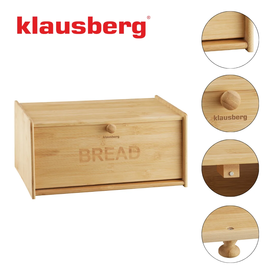 Chlebak bambusowy, 39,5×24,5×18cm, Klausberg, KB-7933 — zdjęcie 8
