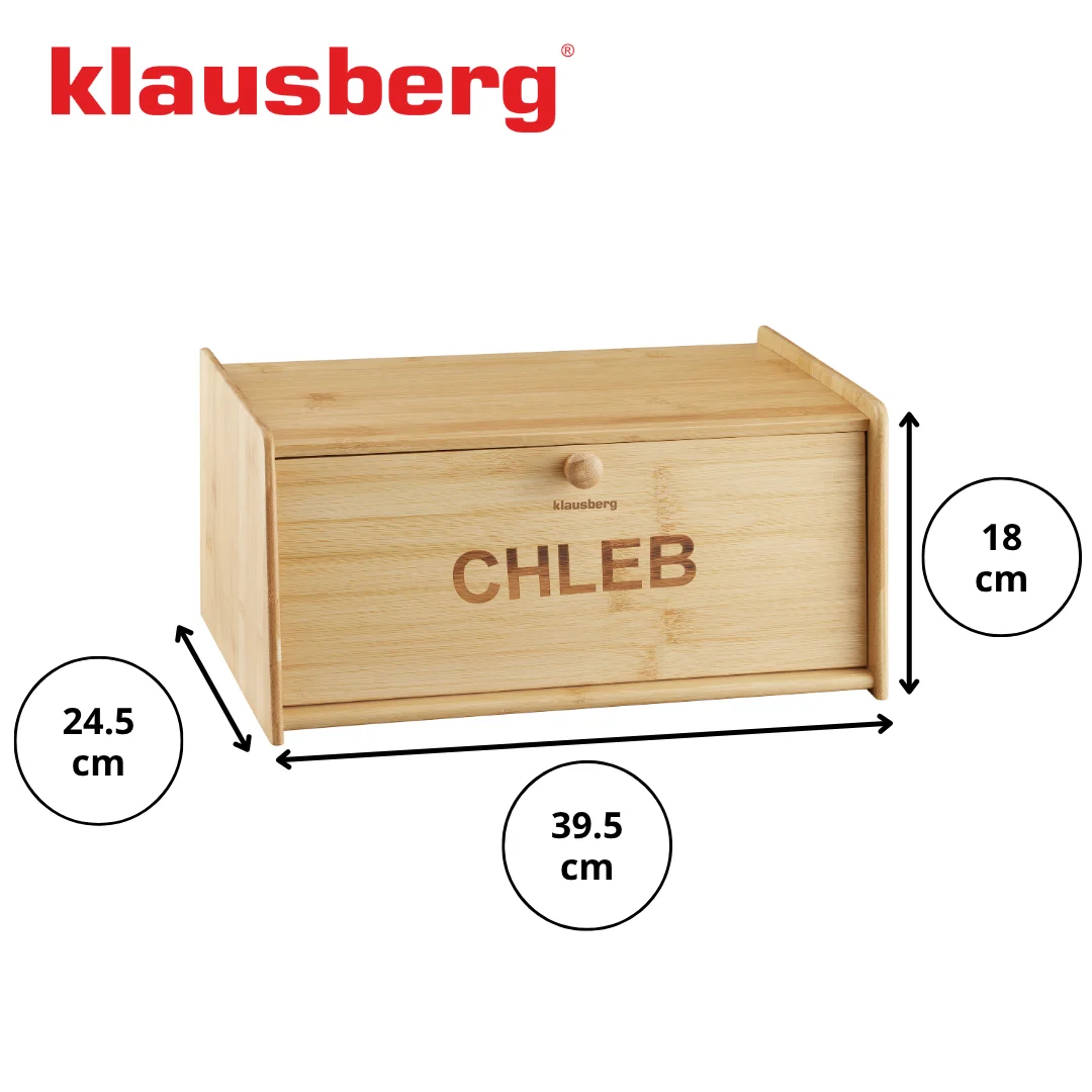 Chlebak bambusowy, 39,5×24,5×18cm, Klausberg, KB-7934 — zdjęcie 5