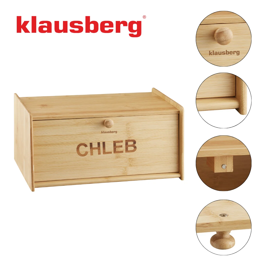 Chlebak bambusowy, 39,5×24,5×18cm, Klausberg, KB-7934 — zdjęcie 8