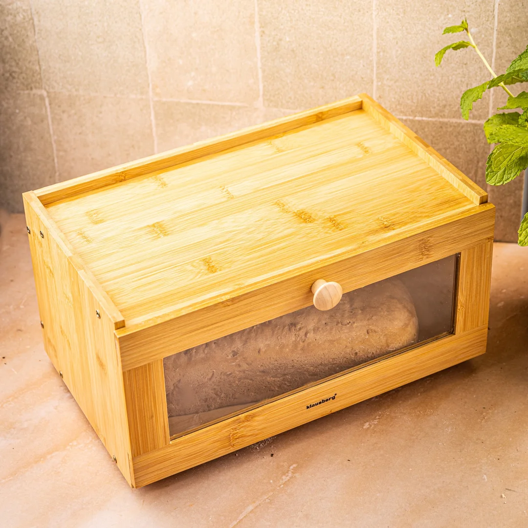 Chlebak bambusowy, akrylowy front, 35,5×24×18cm, Klausberg, KB-7923 — zdjęcie 15