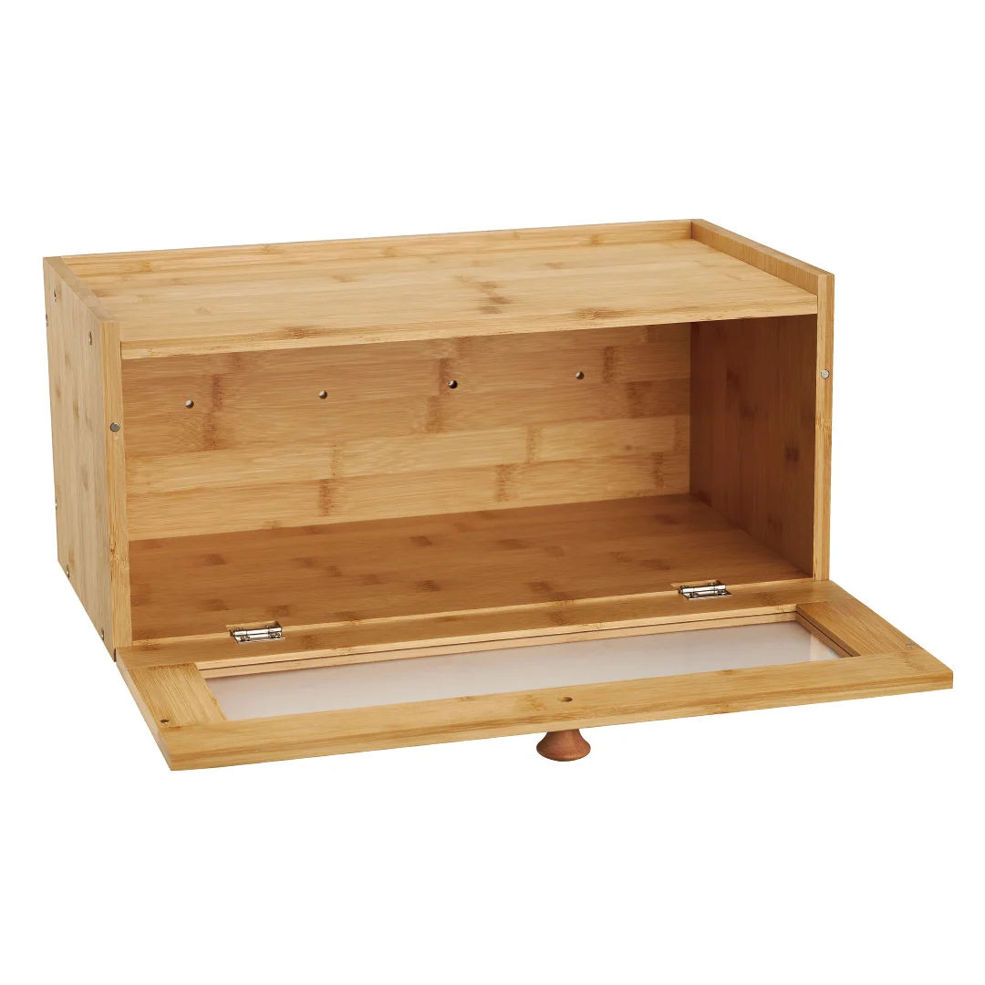 Chlebak bambusowy, akrylowy front, 40×24,5×19cm, Klausberg, KB-7924 — zdjęcie 13
