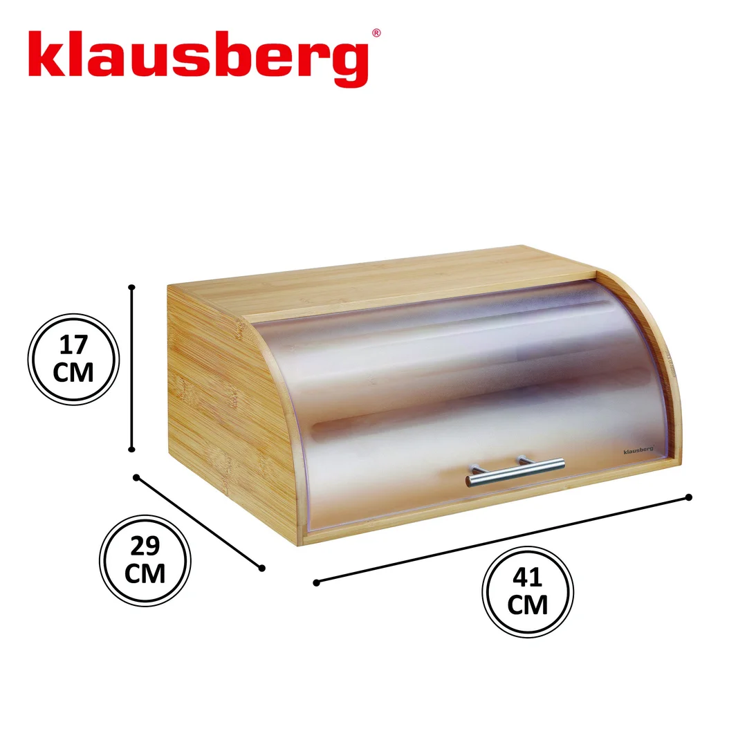 Chlebak bambusowy z akrylową pokrywą, Klausberg, KB-7874 — zdjęcie 11