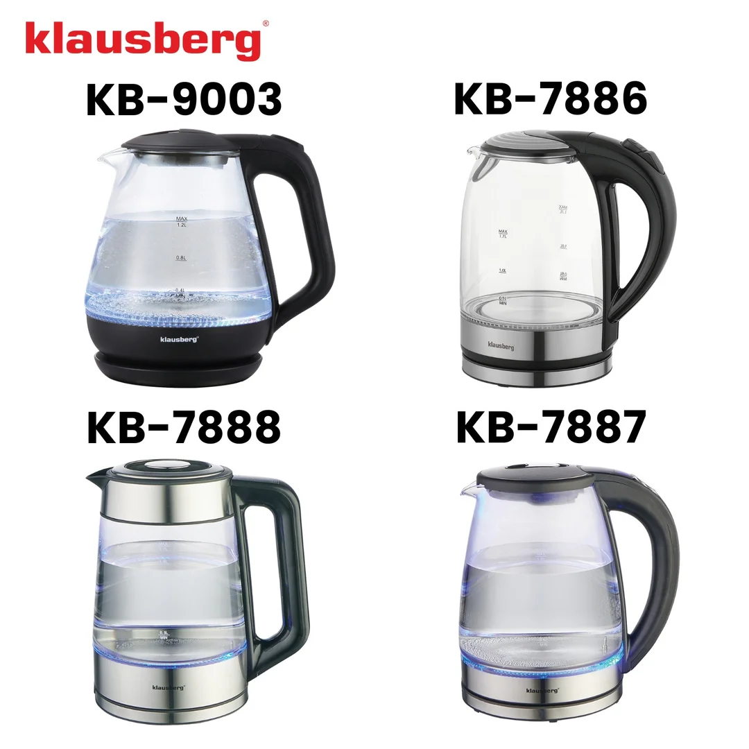 Czajnik elektryczny, szklany, 1,2 L, LED, Klausberg KB-9003 — zdjęcie 12