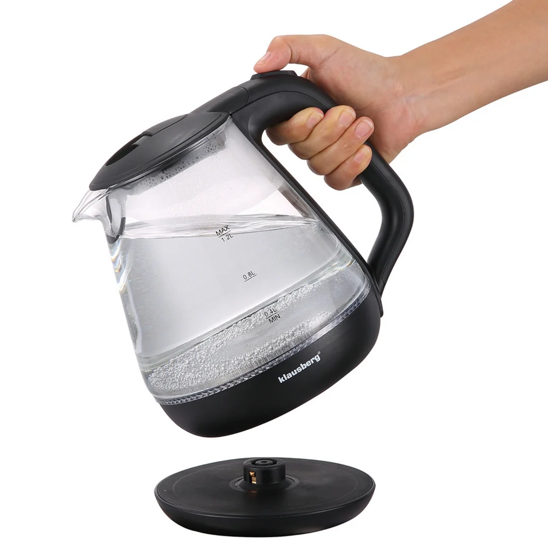 Czajnik elektryczny, szklany, 1,2 L, LED, Klausberg KB-9003 — zdjęcie 9