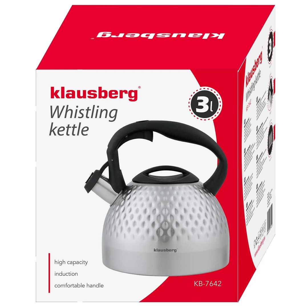 Czajnik, stal, 3l, srebny Klausberg, KB-7642 — zdjęcie 11