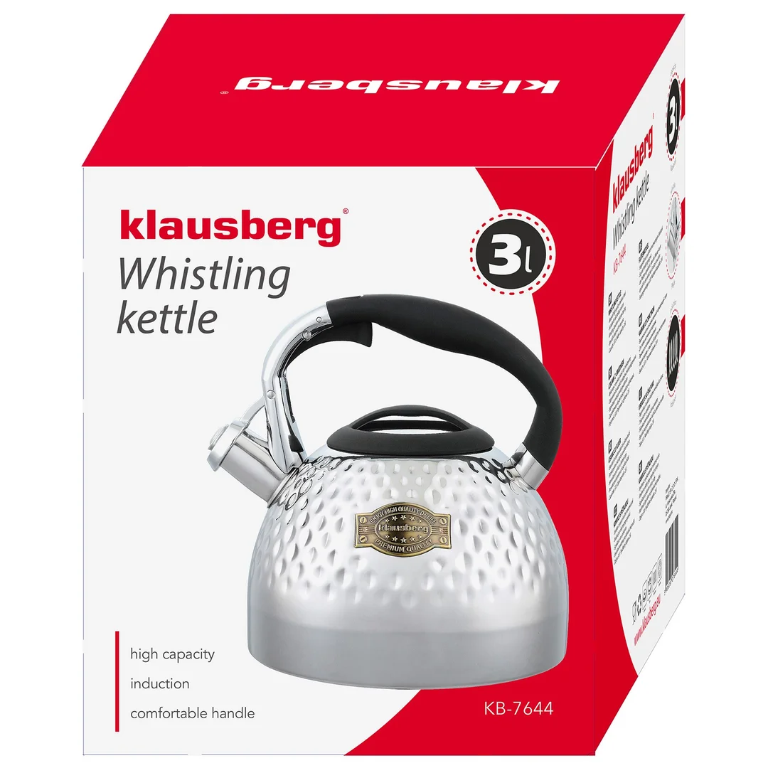 Czajnik, stal, 3l, srebny Klausberg, KB-7644 — zdjęcie 9