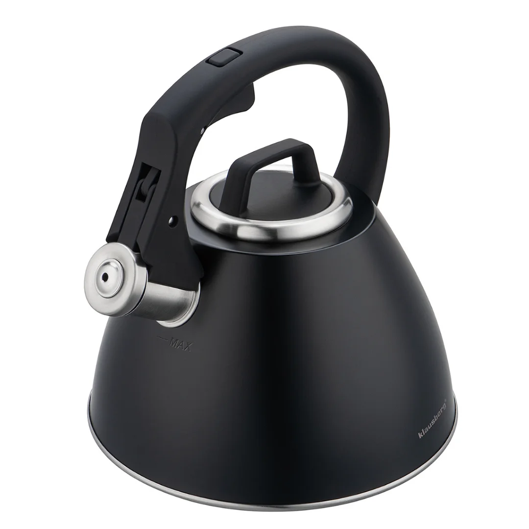 Czajnik stalowy 2,5 L czarny mat z uchwytem Soft-Touch, Klausberg KB-7952 — zdjęcie 14