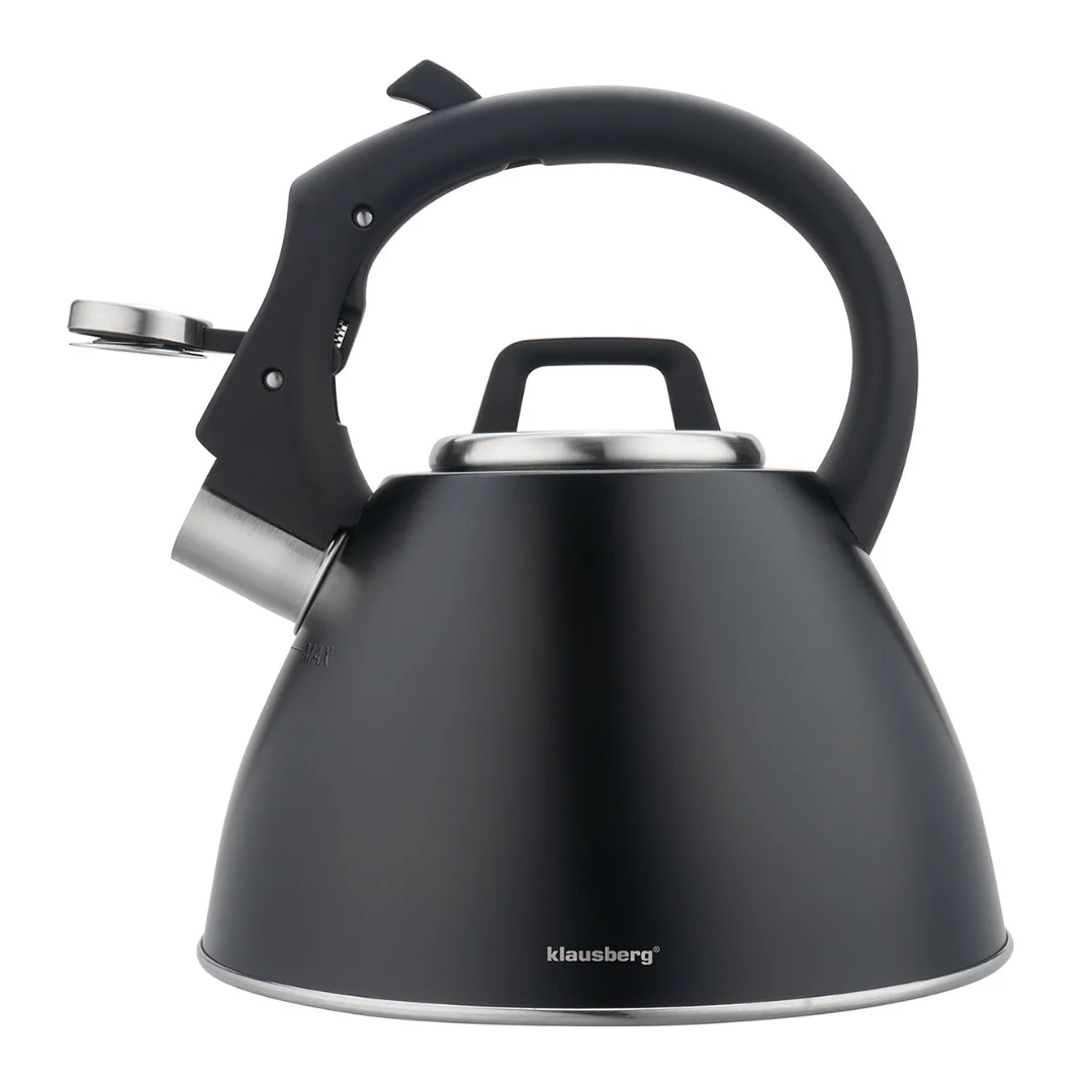 Czajnik stalowy 2,5 L czarny mat z uchwytem Soft-Touch, Klausberg KB-7952 — zdjęcie 15