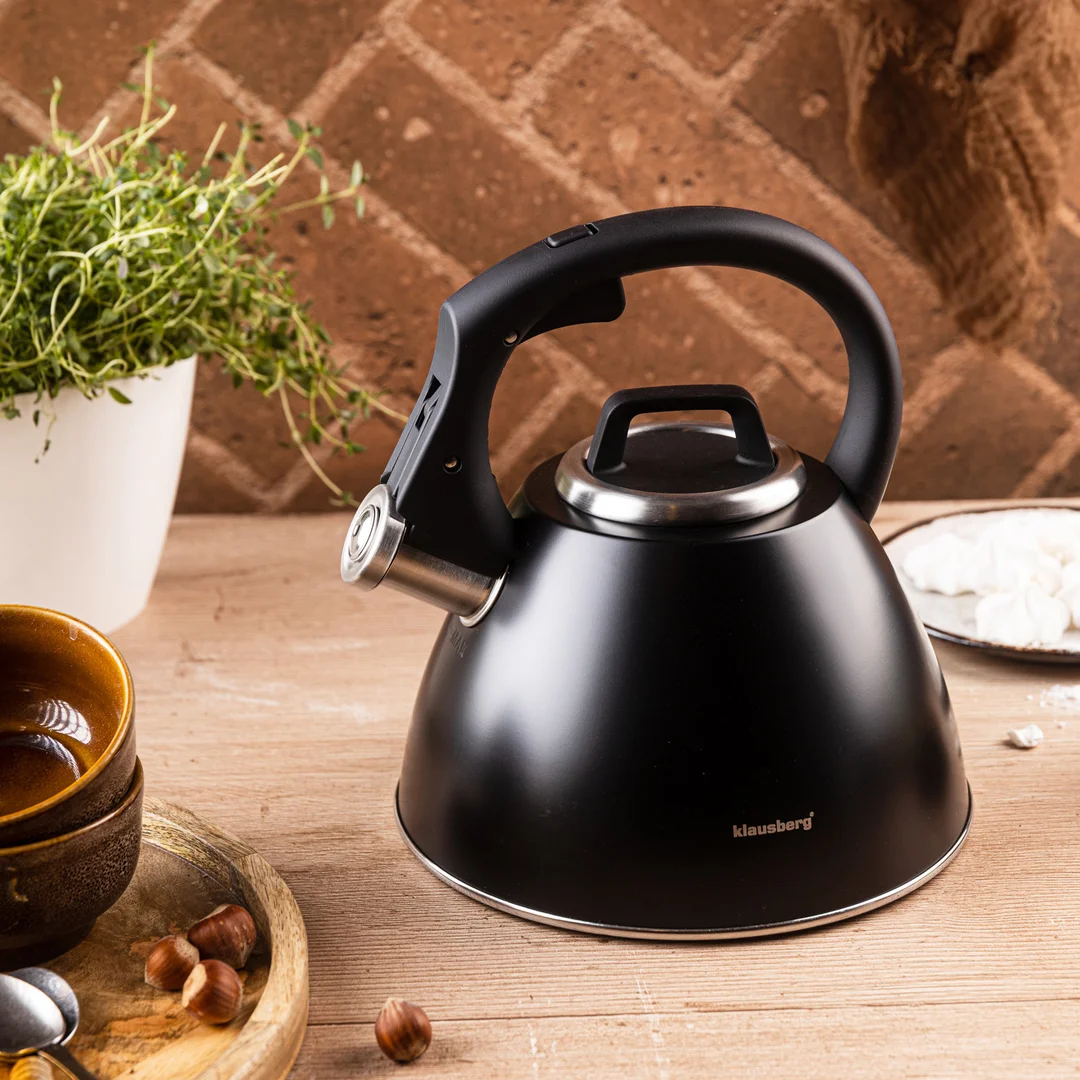 Czajnik stalowy 2,5 L czarny mat z uchwytem Soft-Touch, Klausberg KB-7952 — zdjęcie 16