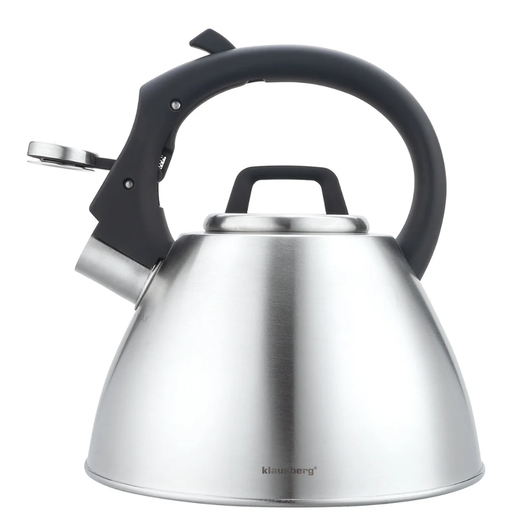 Czajnik stalowy 2,5 L z gwizdkiem i uchwytem Soft-Touch, Klausberg KB-7951 — zdjęcie 14