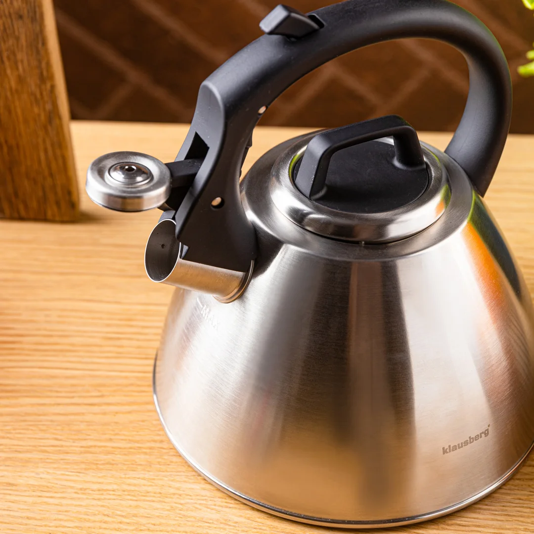 Czajnik stalowy 2,5 L z gwizdkiem i uchwytem Soft-Touch, Klausberg KB-7951 — zdjęcie 15