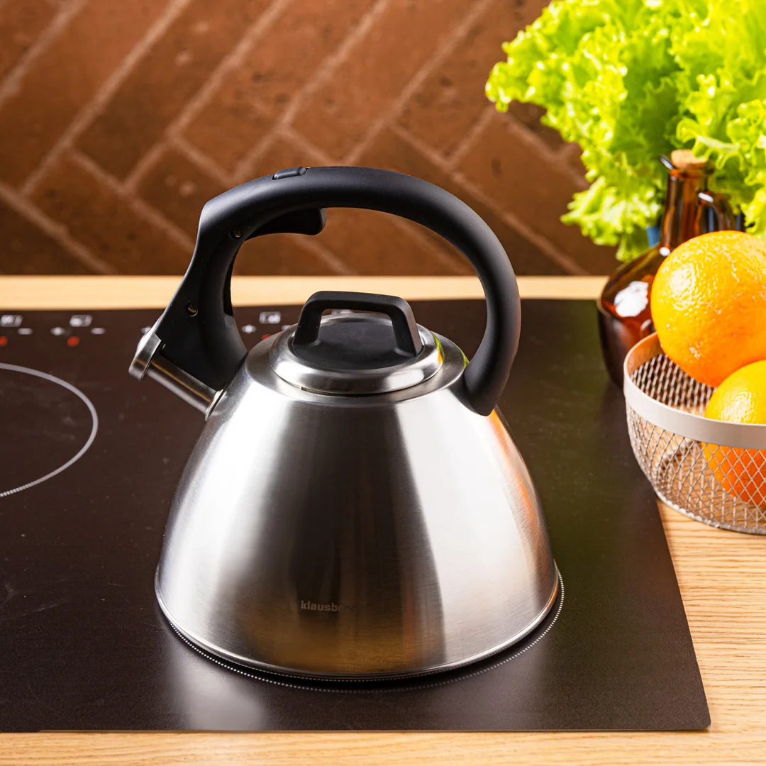 Czajnik stalowy 2,5 L z gwizdkiem i uchwytem Soft-Touch, Klausberg KB-7951 — zdjęcie 16