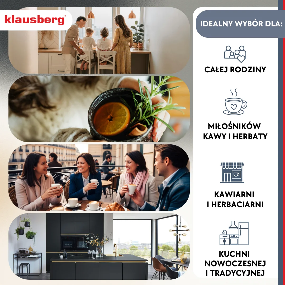 Czajnik stalowy 3 L beżowy mat z uchwytem drewnopodobnym, Klausberg KB-7956 — zdjęcie 6