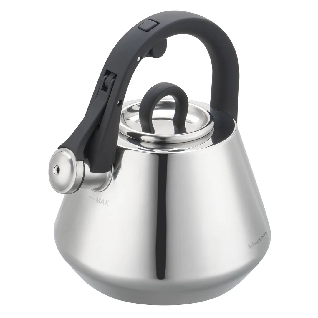Czajnik stalowy z gwizdkiem 2,5 L połysk, indukcja, Klausberg KB-7947 — zdjęcie 11