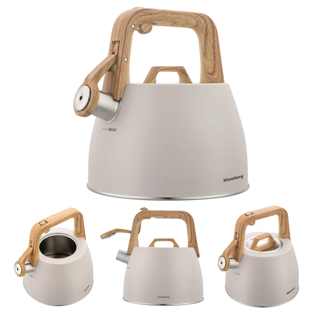 Czajnik tradycyjny, z gwizdkiem, beżowy, 2,5l, Klausberg, KB-7917 — zdjęcie 16