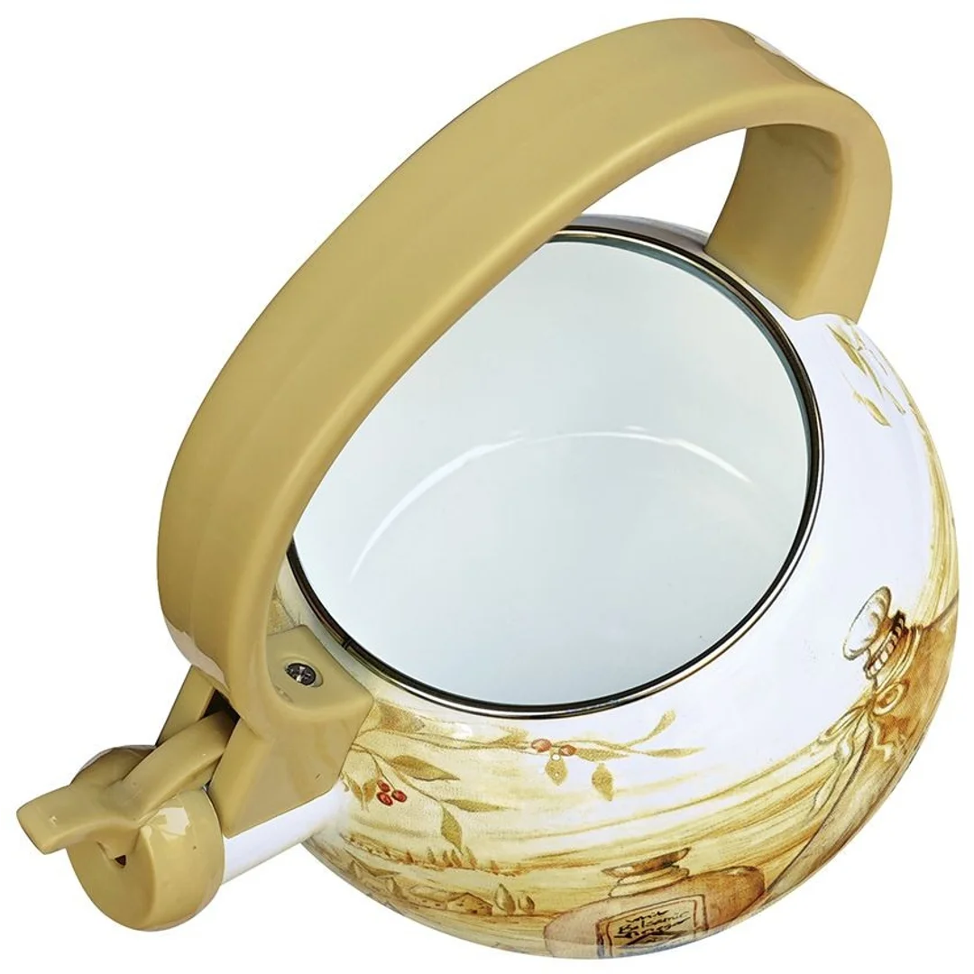 Czajnik z gwizdkiem, stal emaliowana, wzór - toskańska oliwa, 2l, KINGHoff, KH-3700 — zdjęcie 14
