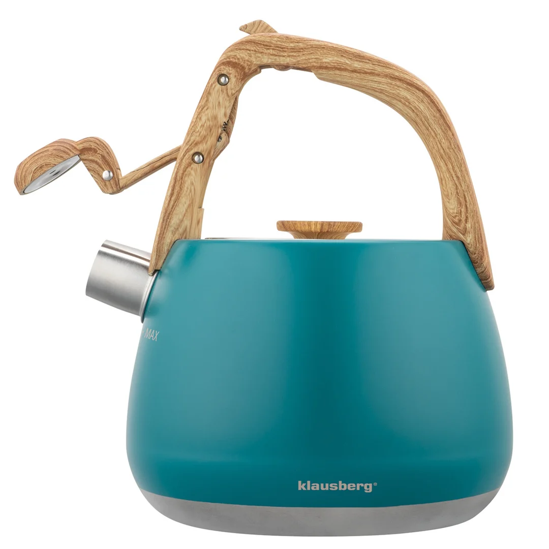 Czajnik z gwizdkiem, tradycyjny, 2,5L, turkusowy kolor, Klausberg, KB-9040 — zdjęcie 12