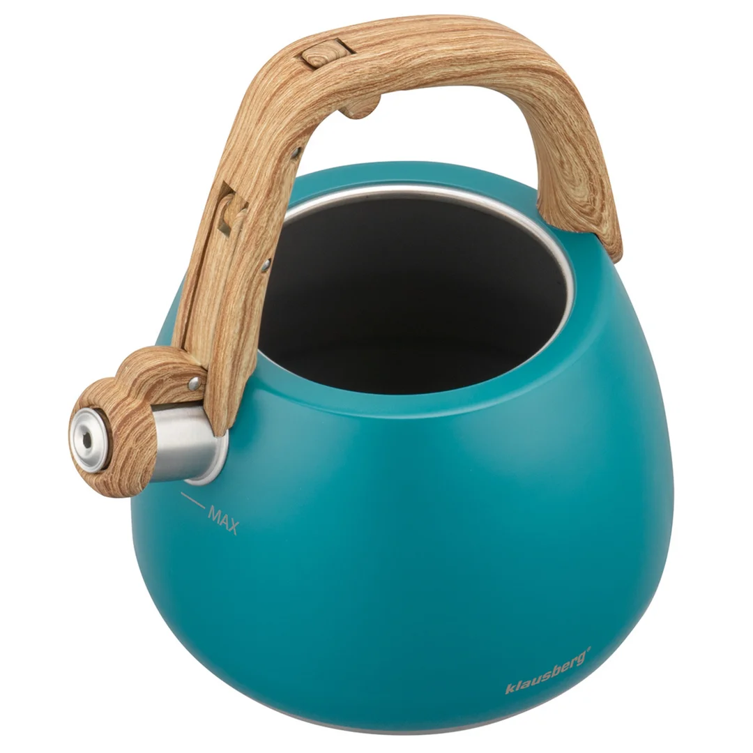 Czajnik z gwizdkiem, tradycyjny, 2,5L, turkusowy kolor, Klausberg, KB-9040 — zdjęcie 10