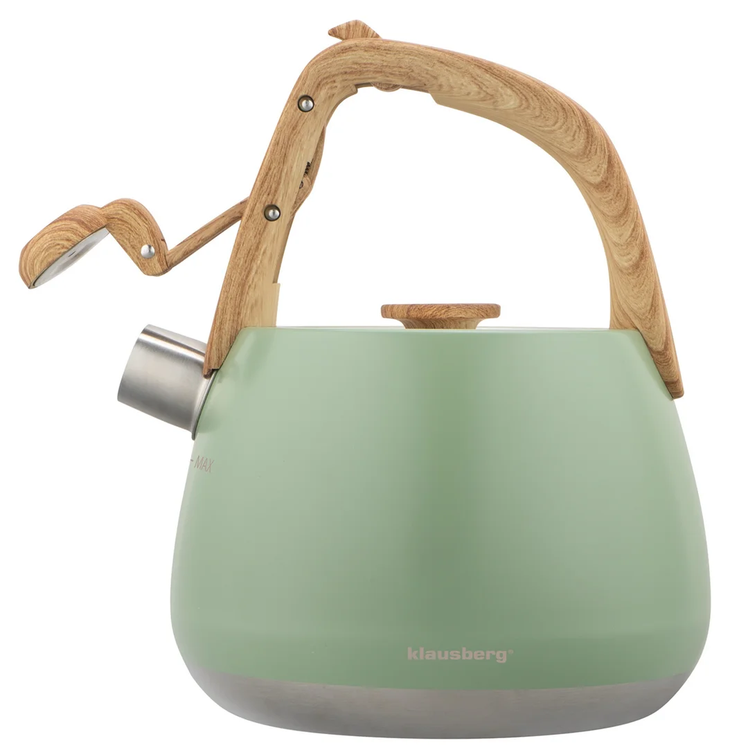 Czajnik z gwizdkiem, tradycyjny, 2,5L, zielony kolor, Klausberg, KB-9039 — zdjęcie 12
