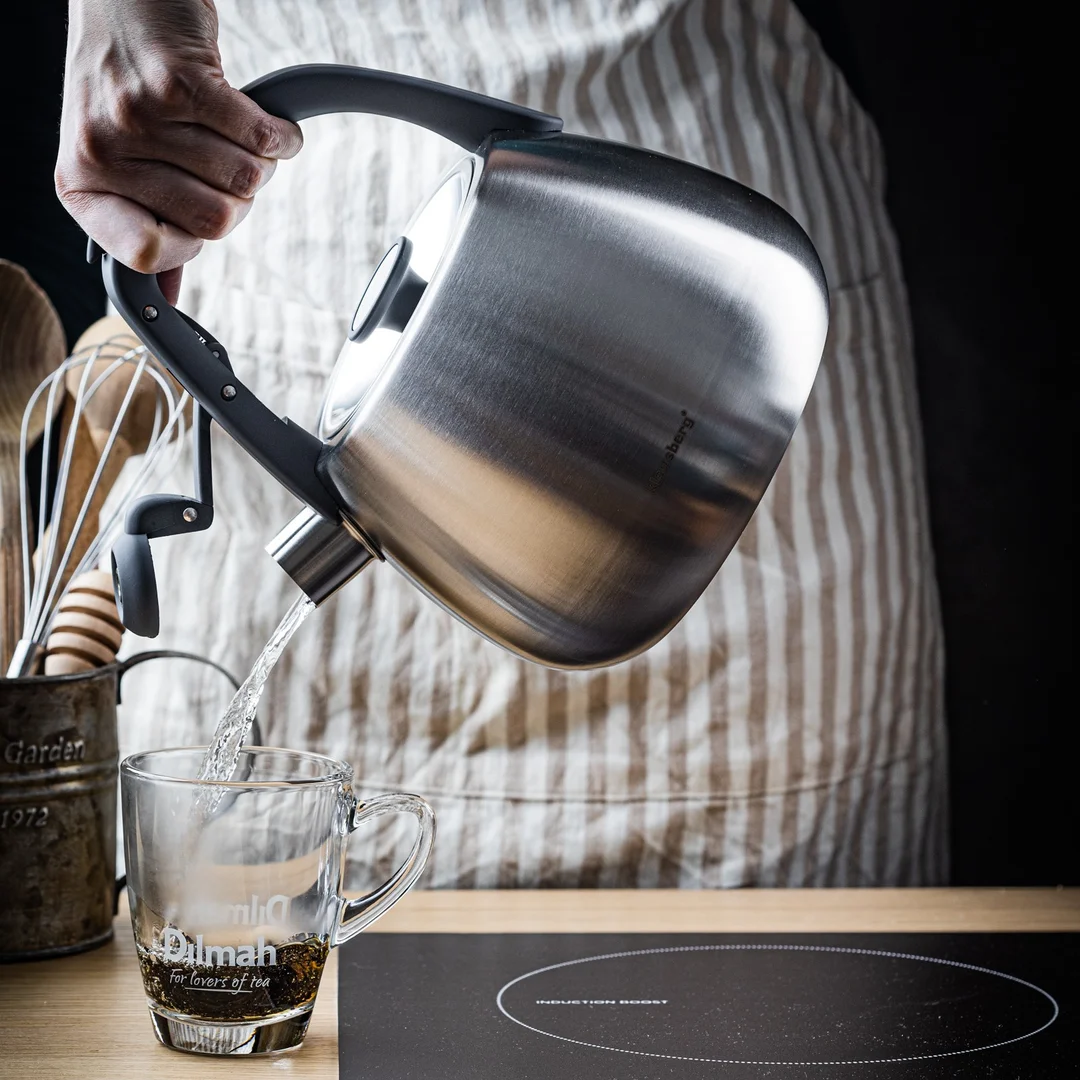 Czajnik ze stali nierdzewnej z gwizdkiem, srebrny szczotkowany, pojemność 2,5L, Klausberg, KB-7773 — zdjęcie 13