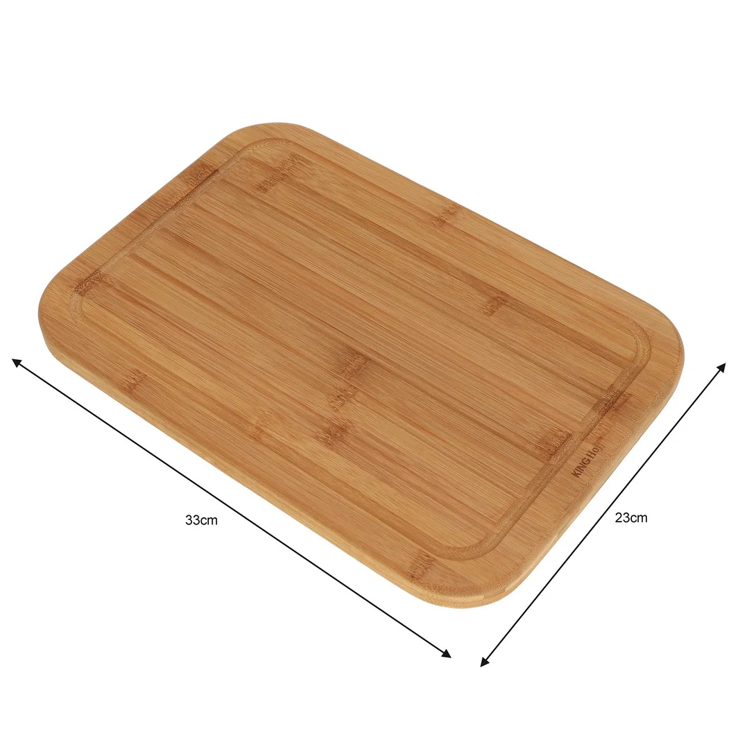 Deska do krojenia, bambus 33x23x1,9cm Kinghoff — zdjęcie 3