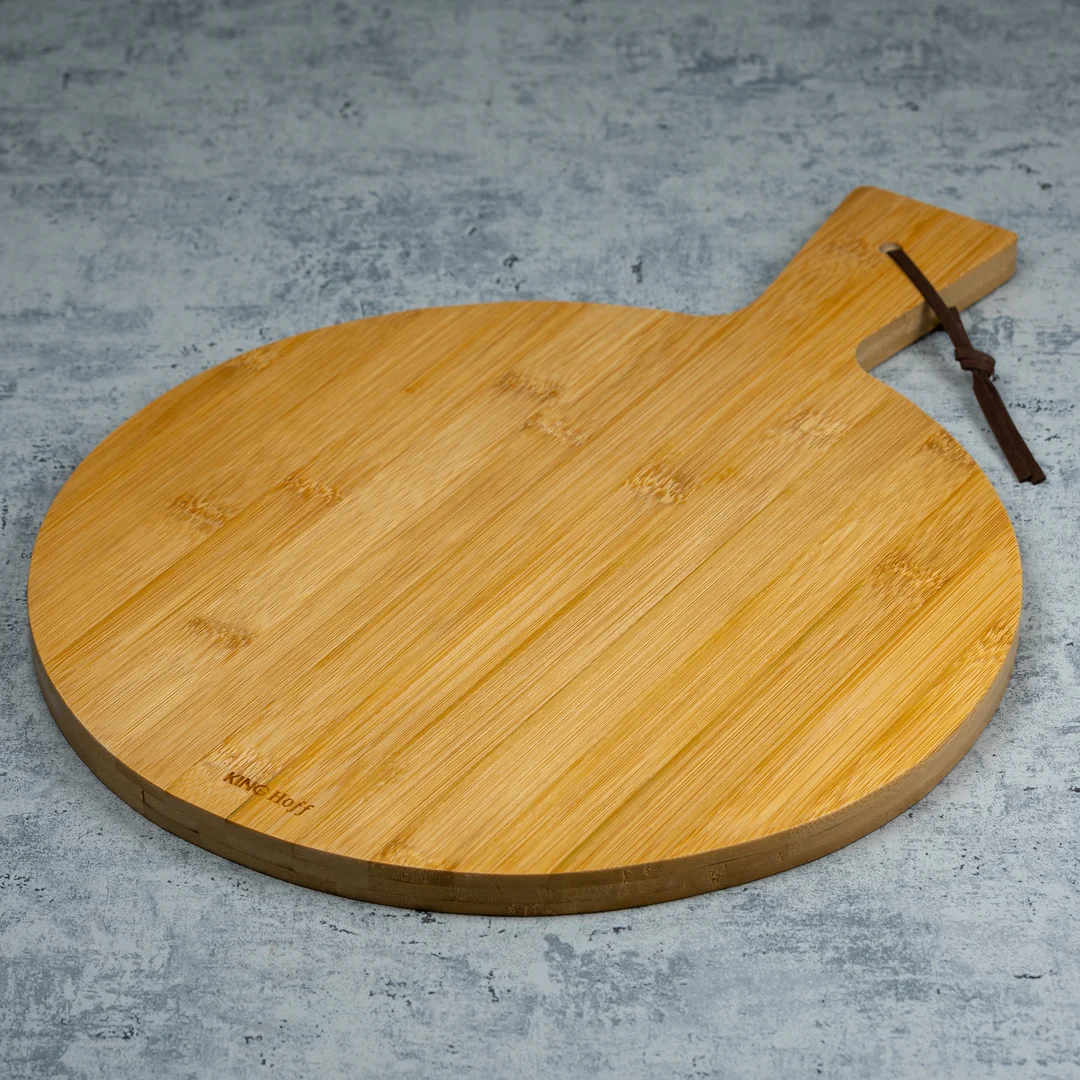 Deska do serwowania pizzy Ø30cm, bambus KINGHoff — zdjęcie 3