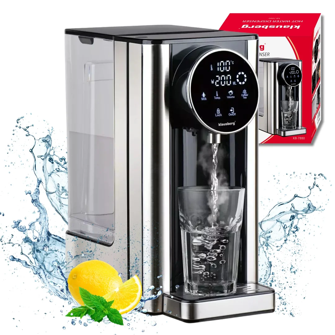 Dozownik gorącej wody, dyspenser, dotykowy panel LED, regulacja temperatury i objętości, 2,7l, Klausberg, KB-7880 — zdjęcie 12