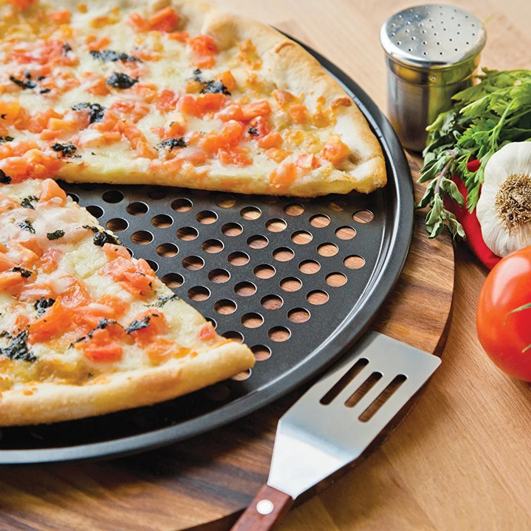 Forma, blacha do pizzy, czarny marmurek Ø34cm Klausberg — zdjęcie 2