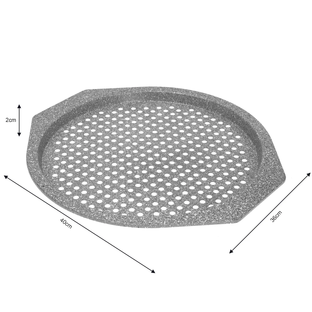 Forma, blacha do pizzy, szary marmurek Ø33cm Klausberg — zdjęcie 3