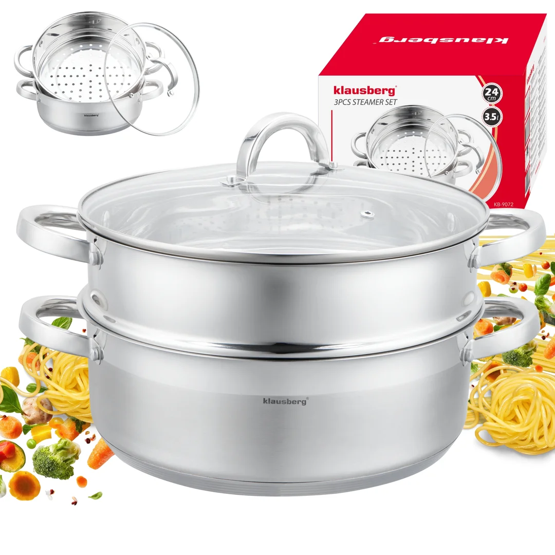 Garnek do gotowania na parze, 24cm, 3,5L Klausberg, KB-9072 — zdjęcie 12
