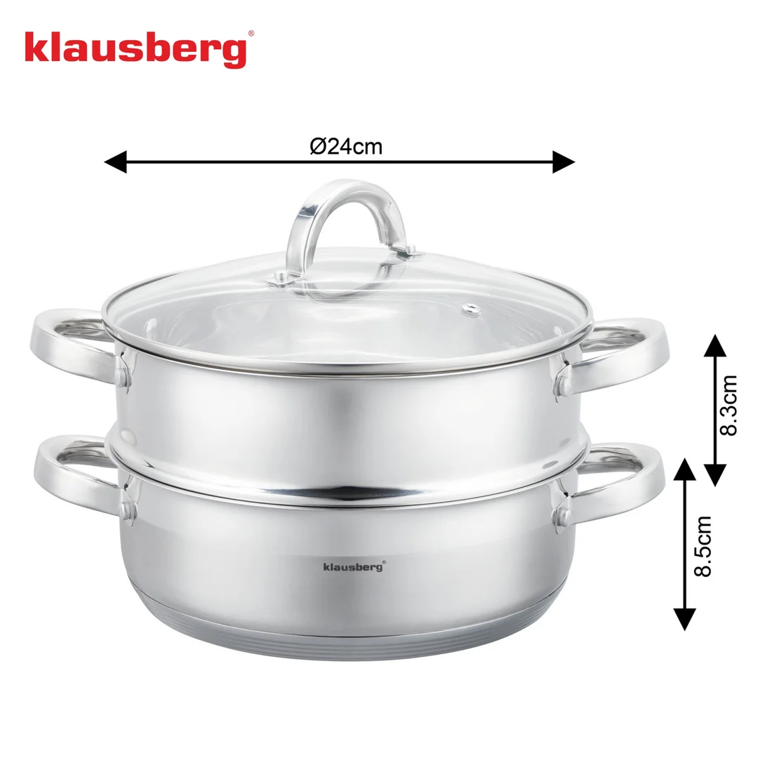 Garnek do gotowania na parze, 24cm, 3,5L Klausberg, KB-9072 — zdjęcie 5