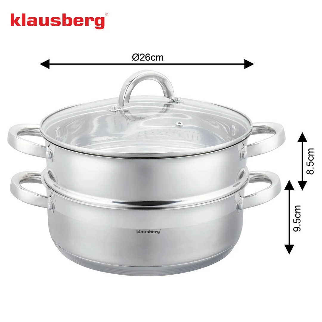 Garnek do gotowania na parze, 26cm, 4,6L Klausberg, KB-9073 — zdjęcie 5