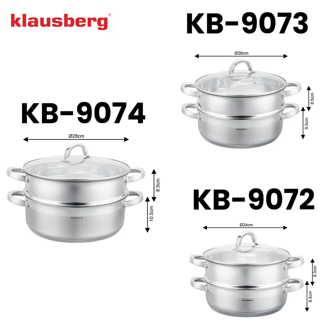 Garnek do gotowania na parze, 26cm, 4,6L Klausberg, KB-9073 — zdjęcie 8