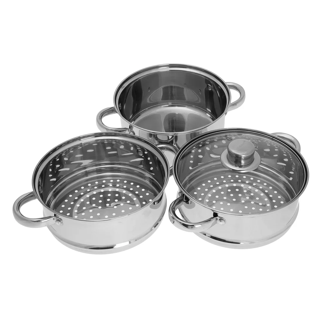 Garnek do gotowania na parze, stal zestaw 4 elementy Ø20cm 3,1l Kinghoff — zdjęcie 4