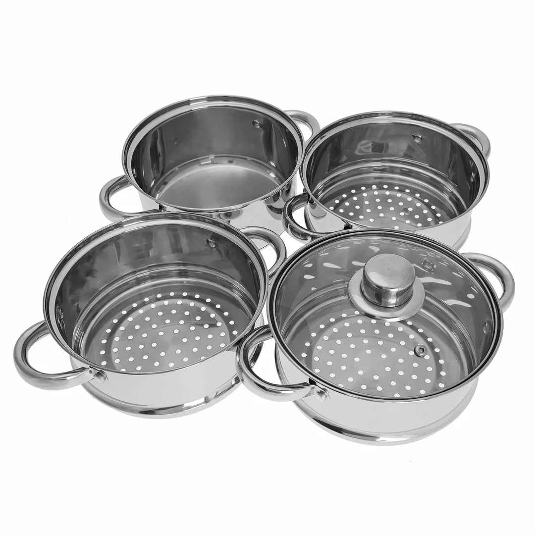 Garnek do gotowania na parze, stal zestaw 5 elementów Ø18cm 2,5l Kinghoff — zdjęcie 4