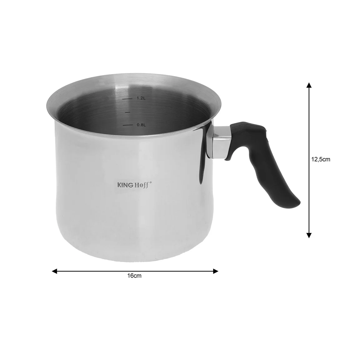 Garnek do mleka 1,5l, stal Kinghoff — zdjęcie 3