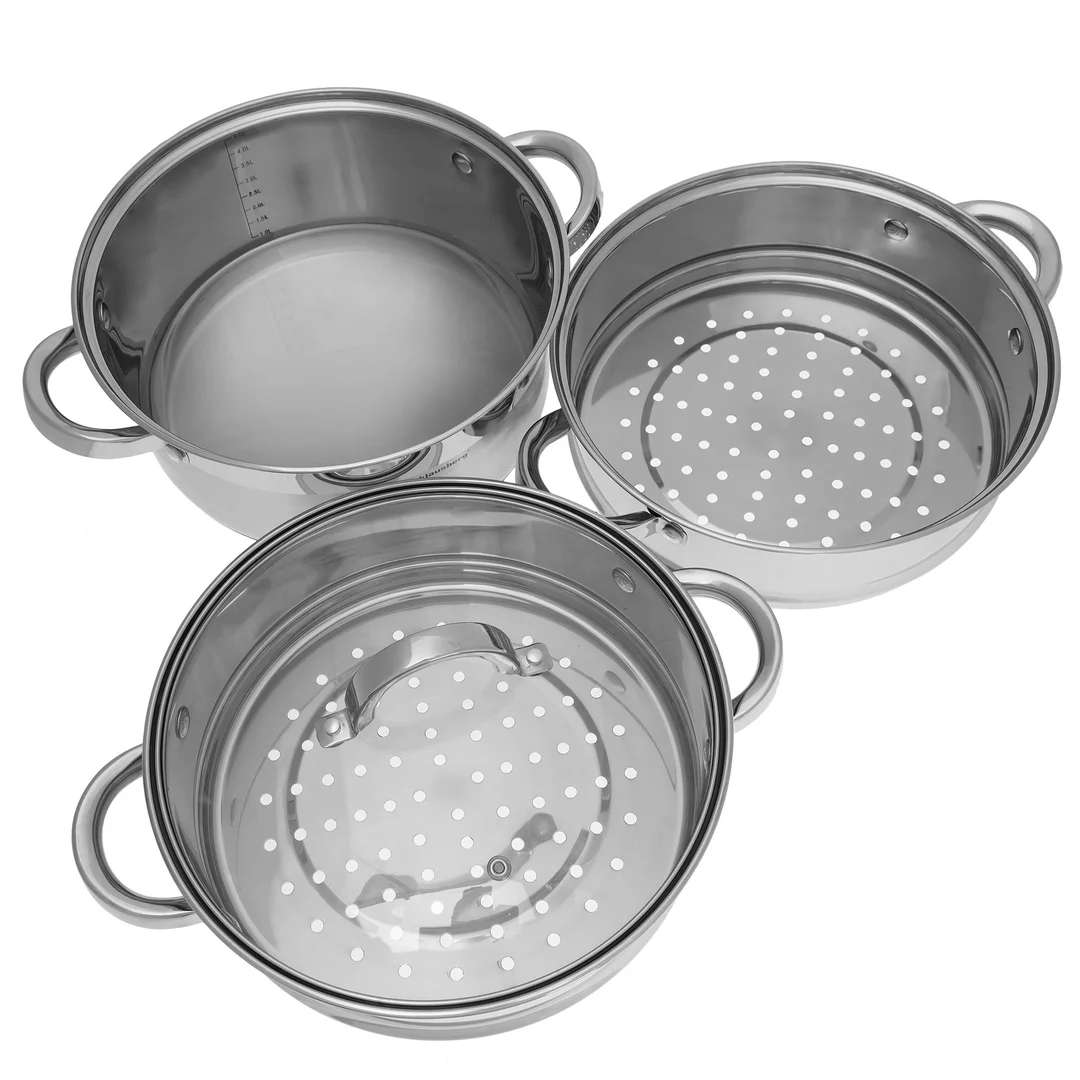 Garnek na parę stal, zestaw 4 elementy Ø24cm Klausberg — zdjęcie 4